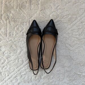 a new day Black Slingback Heels